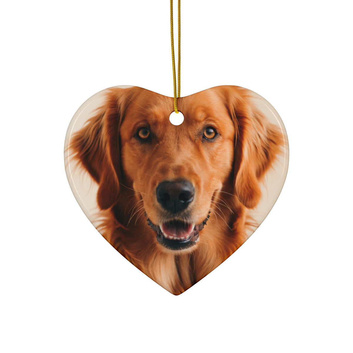 Custom Pet Photo Christmas Ornament - Ceramic, Made in the USA