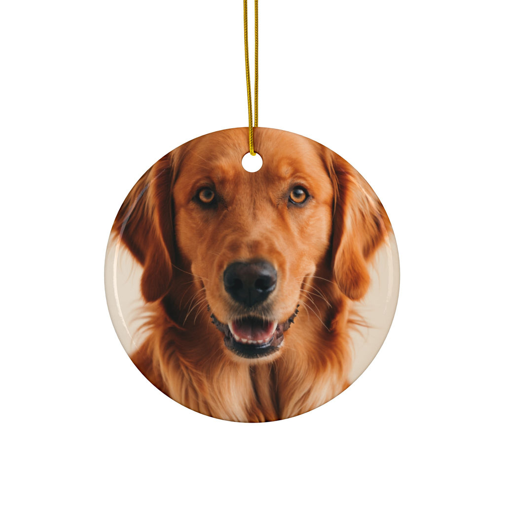Custom Pet Photo Christmas Ornament - Ceramic, Made in the USA