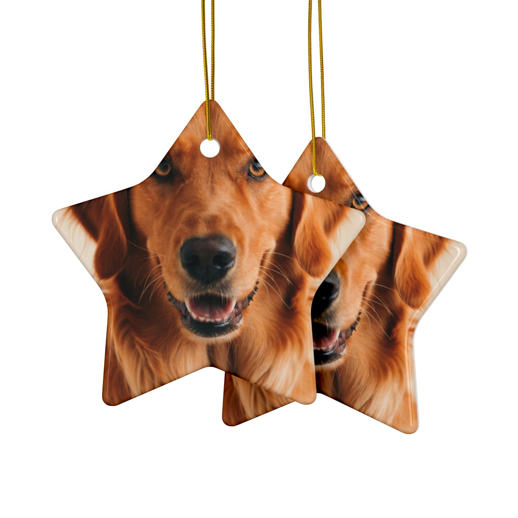 Custom Pet Photo Christmas Ornament - Ceramic, Made in the USA