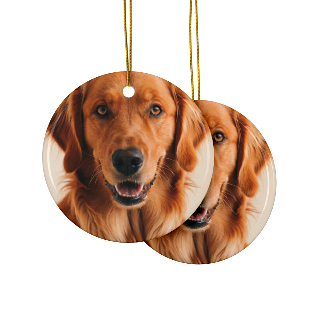 Custom Pet Photo Christmas Ornament - Ceramic, Made in the USA